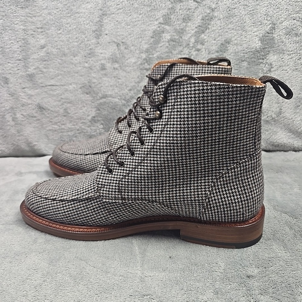 Men's Houndstooth Lace-Up Boots - Picture 5 of 9